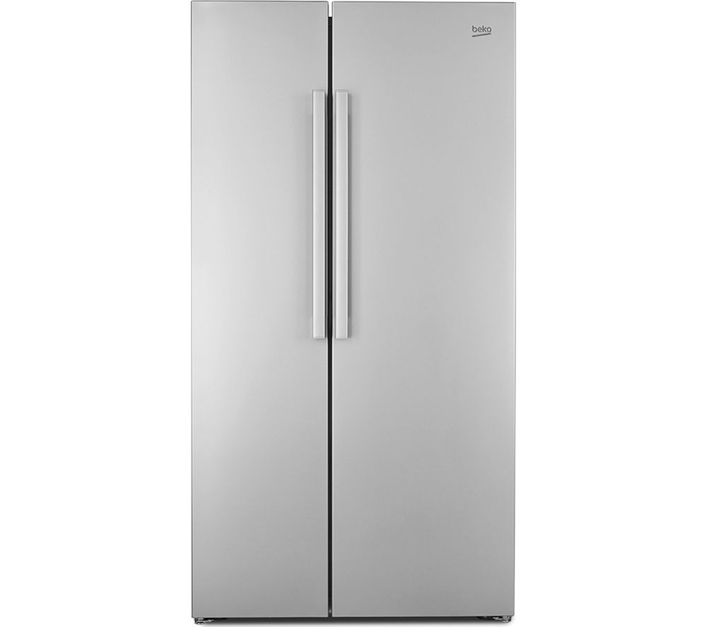 BEKO American-Style Fridge Freezer Silver RAS121LS