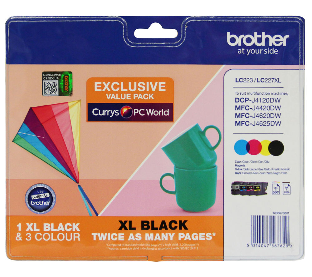 BROTHER LC223/LC227XL Tri-colour & Black Ink Cartridges Reviews