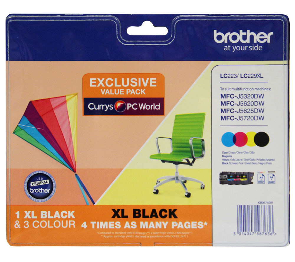 BROTHER LC229XLDSVALBPRF Tri-colour & Black Ink Cartridges Reviews