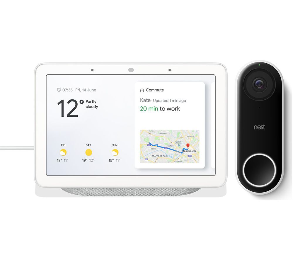 GOOGLE Nest Hello Video Doorbell & Chalk Nest Hub Bundle Reviews