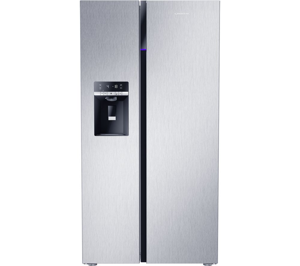 GRUNDIG American-Style Fridge Freezer Stainless Steel GSBS16312X