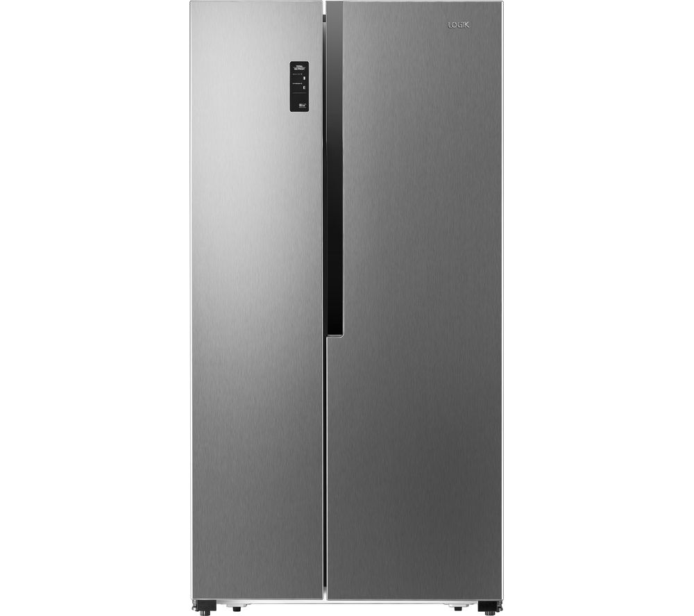 LOGIK American-Style Fridge Freezer Silver LSBSX18