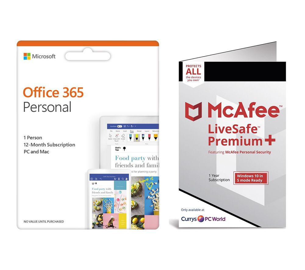 MCAFEE LiveSafe Premium 2020 & Microsoft Office 365 Personal Bundle Reviews