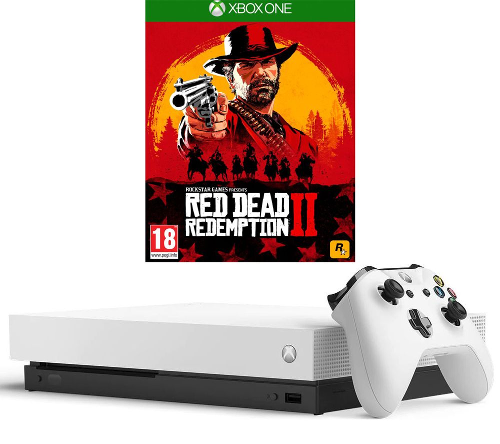 MICROSOFT?Xbox One X White with Red Dead Redemption 2