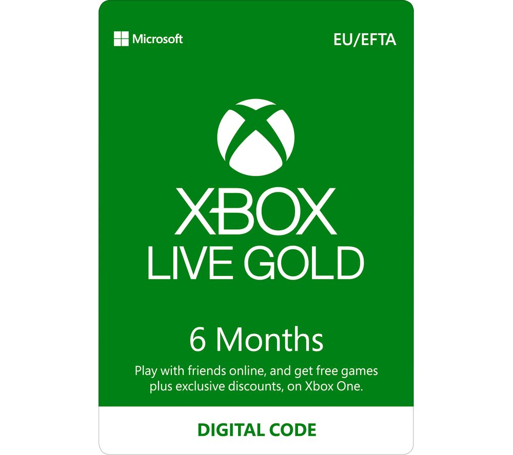 MICROSOFT Xbox Live Gold Membership 6 Month Subscription