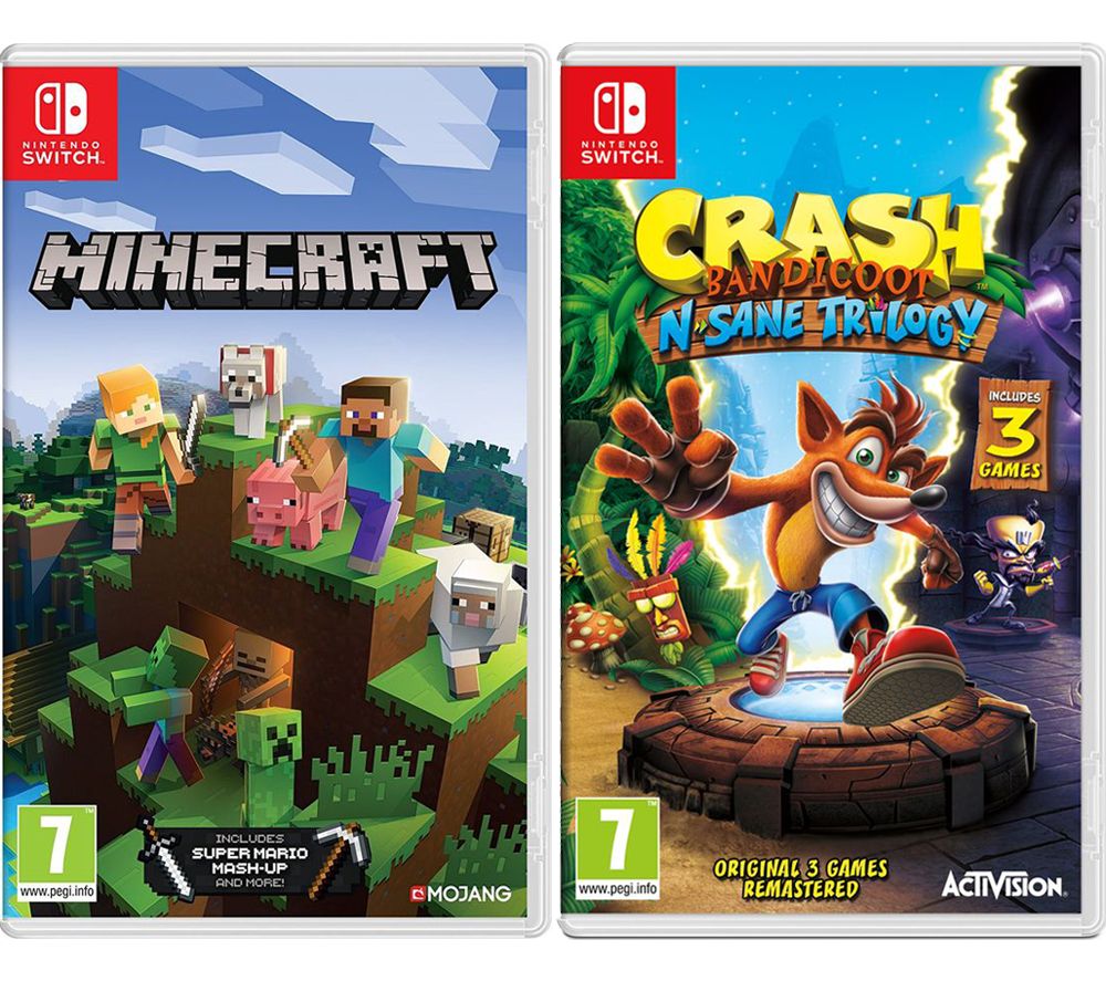 NINTENDO SWITCH Minecraft & Crash Bandicoot N-Sane Trilogy Bundle Reviews