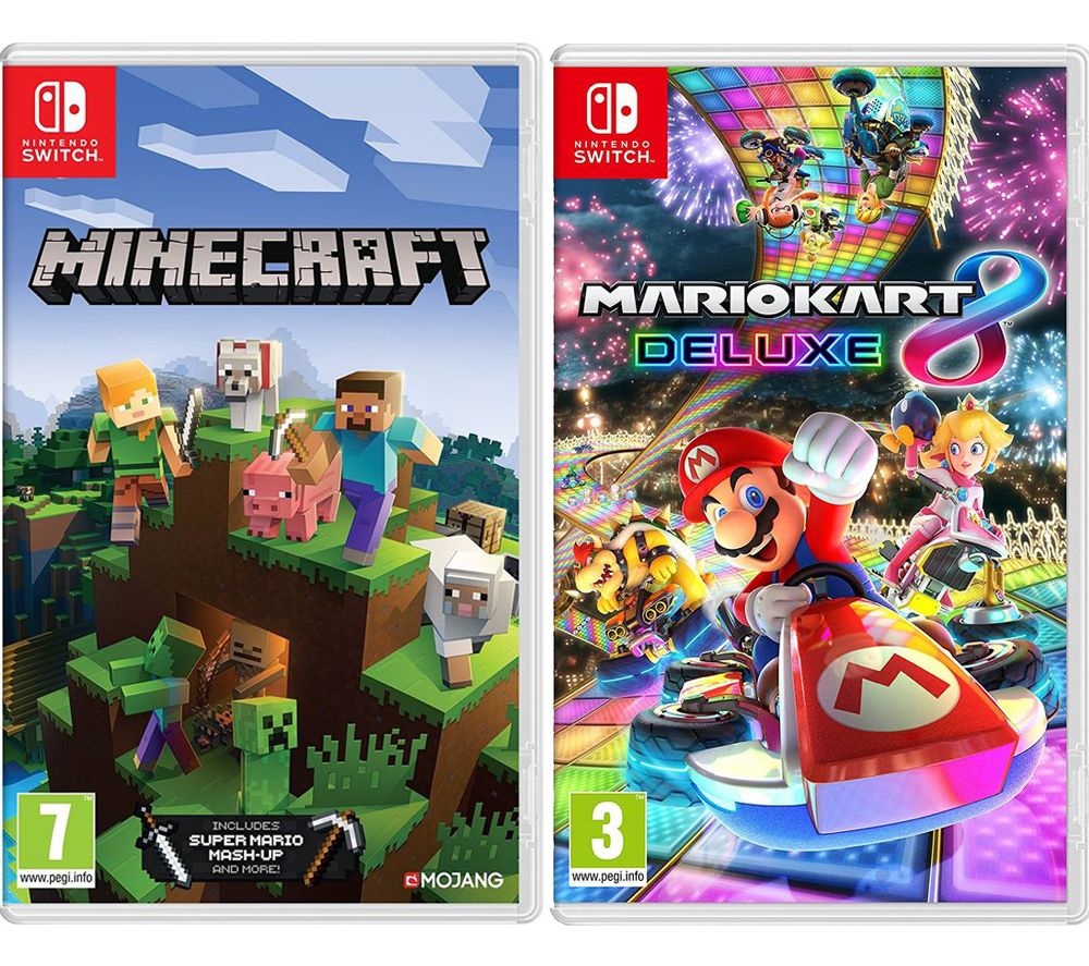 NINTENDO SWITCH Minecraft & Mario Kart 8 Deluxe Bundle