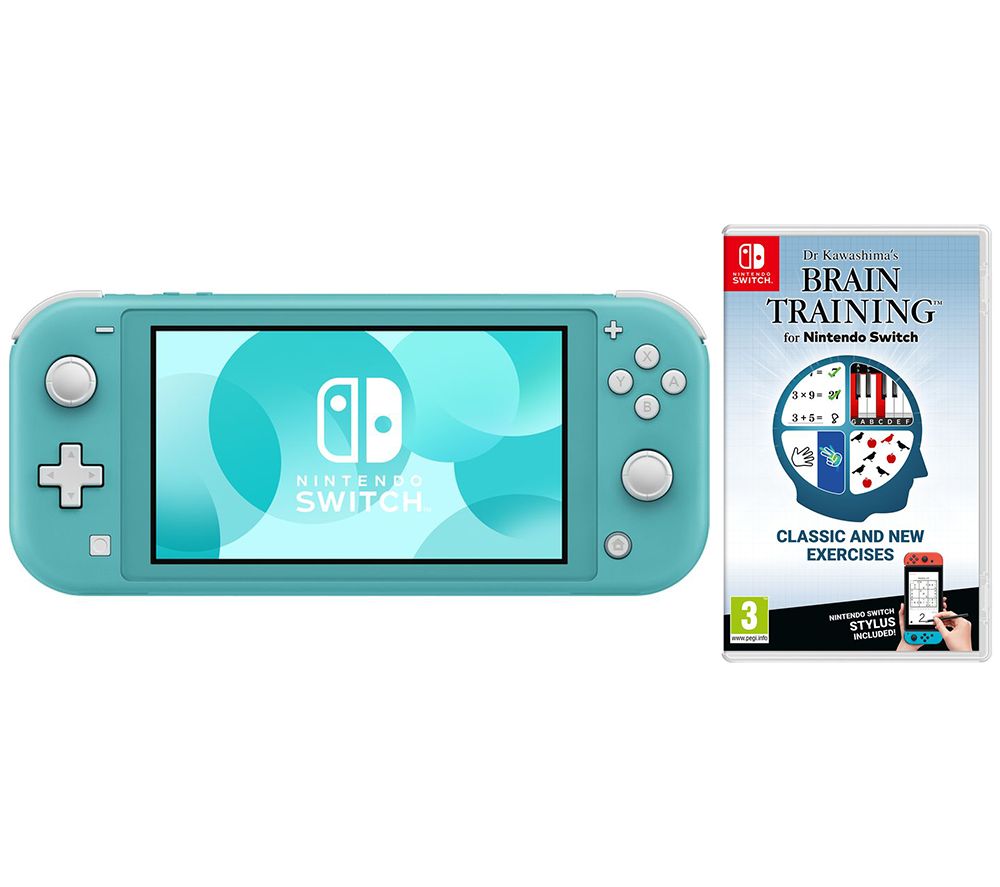 NINTENDO Switch Lite Turquoise & Dr Kawashima's Brain Training Bundle