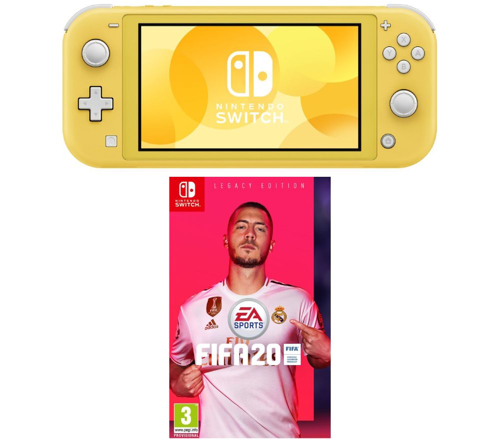 NINTENDO Switch Lite Yellow & FIFA 20 Bundle