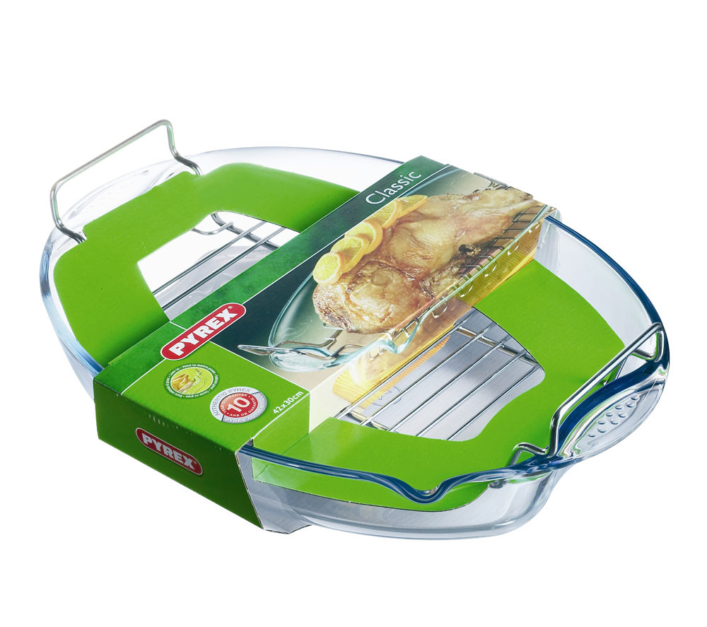 PYREX Easy Grip 42 x 30 cm Roaster with Rack Reviews