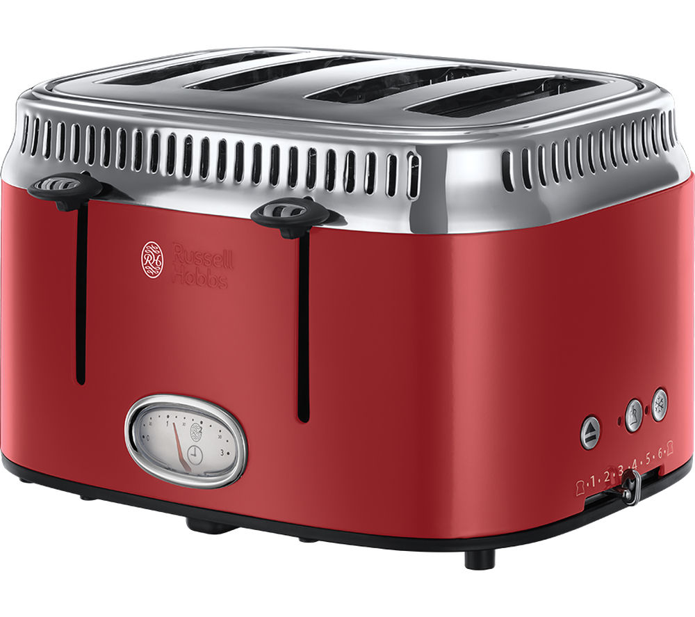 RUSSELL HOBBS Retro Red 4SL 21690 4-Slice Toaster Reviews