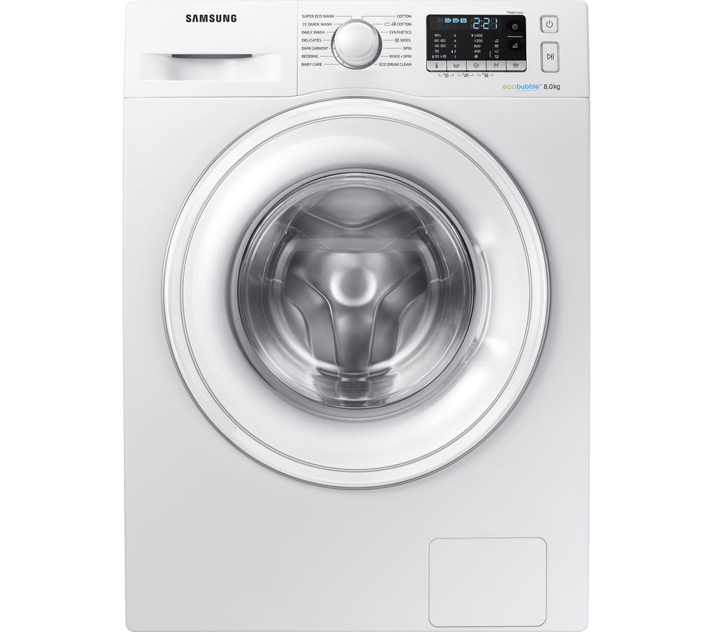 SAMSUNG ecobubble WW80J5555DW 8 kg 1400 Spin Washing Machine Reviews