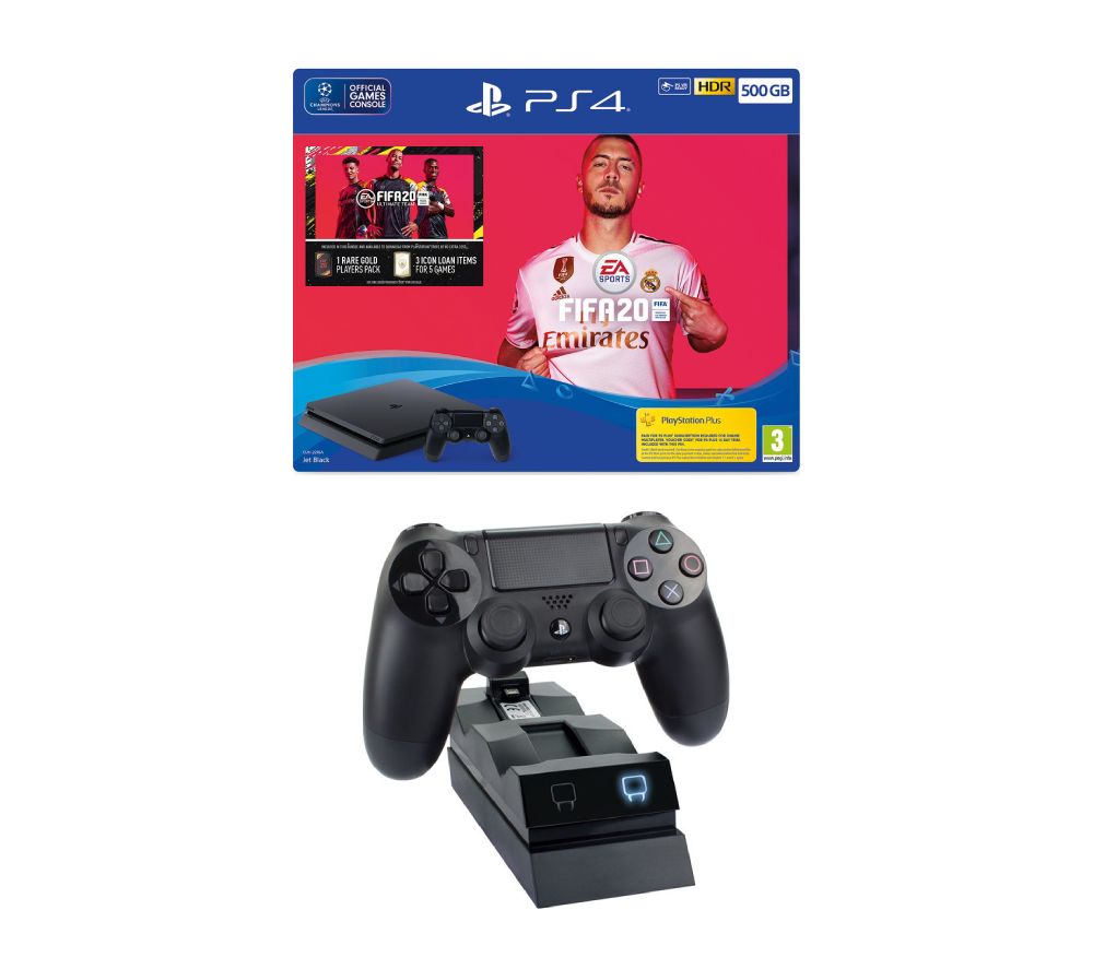 SONY Playstation 4 with FIFA 20 & Twin Docking Station Bundle Reviews