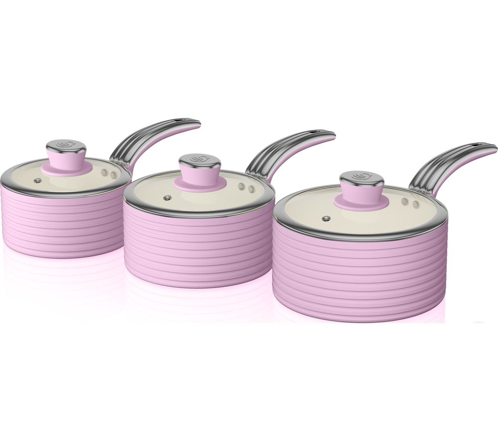 SWAN Retro SWPS3020PN 3-piece Non-stick Saucepan Set Reviews