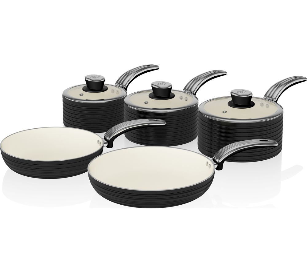 SWAN Retro SWPS5020BN 5-piece Non-Stick Pan Set Reviews