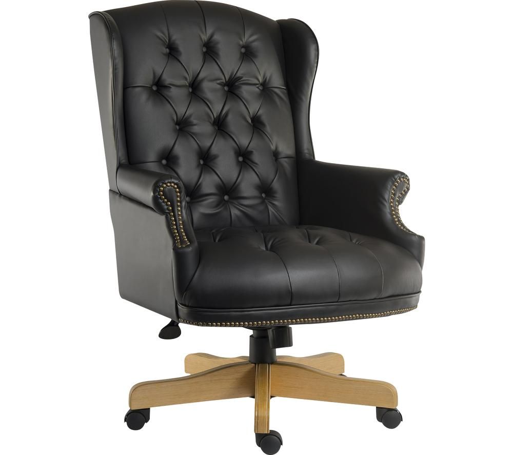 TEKNIK Chairman Noir Bonded-leather Tilting Executive Chair Reviews